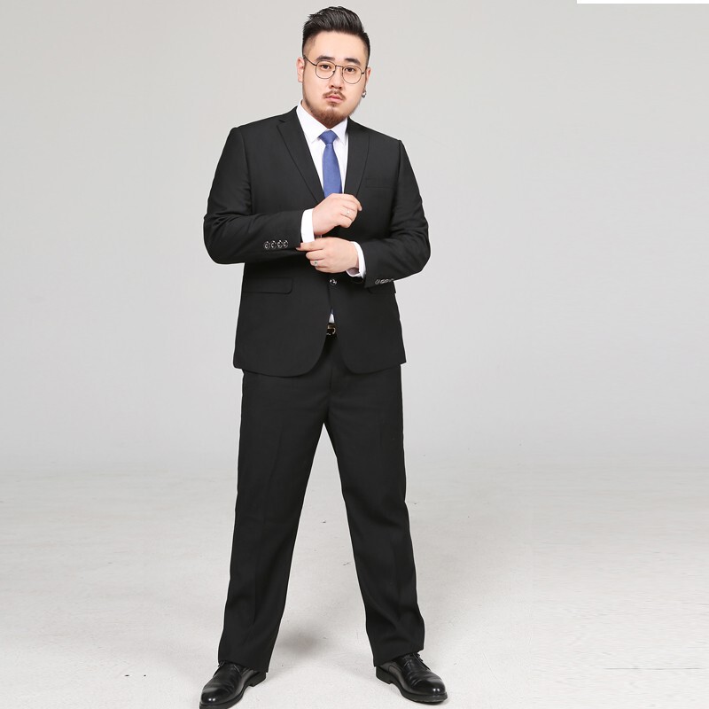 M-10Xl Spring & Fall New Men's Suit Business Work Suit Two-Piece Professional Suit Plus Size