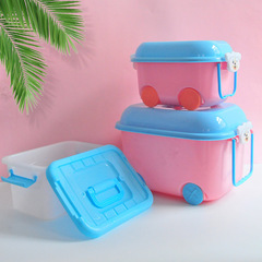 Storage Box with Handle Children's Toy Storage Box Laundry Detergent Transparent Plastic Organizing Box Desk Storage Box Wholesale