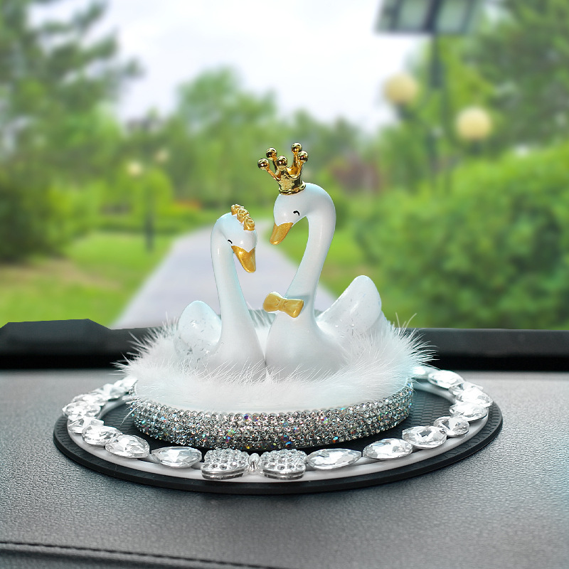 Nuevos adornos de automóvil cisne, adornos de automóvil creativos, adornos de consola central, adornos de aroma, artículos de automóvil para mujeres