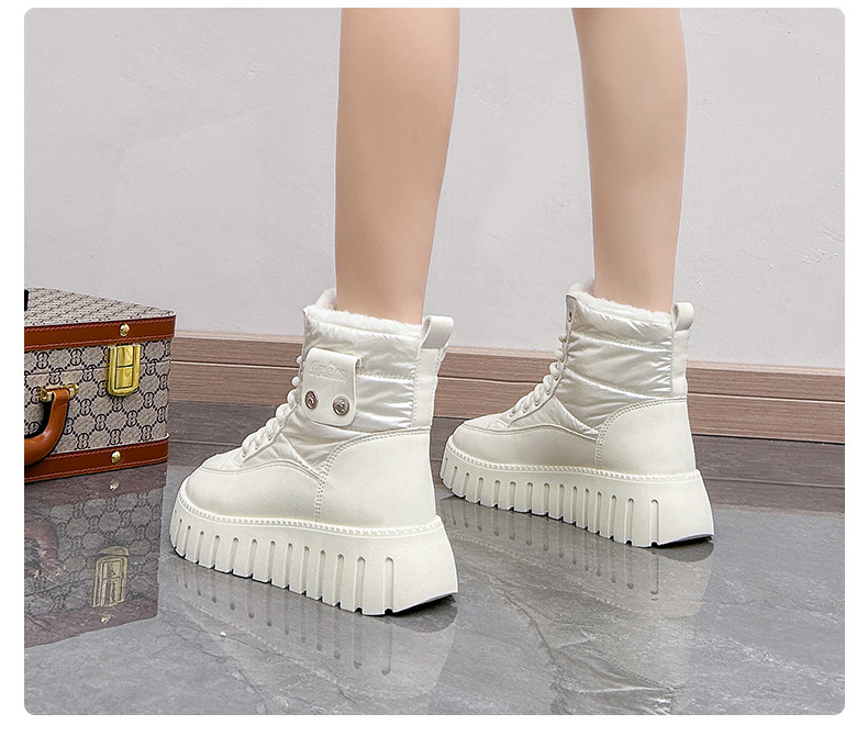 Stivali da neve da donna 2023 inverno nuove scarpe da donna manica corta scarpe di cotone caldo peluche scarpe addensate stivali da donna_voghion.com
