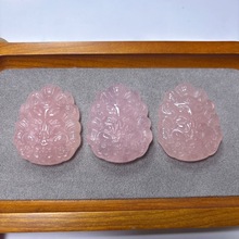 天然粉水晶狐狸配饰 西柚粉将军狐吊坠毛衣链diy手牌配件厂家直销