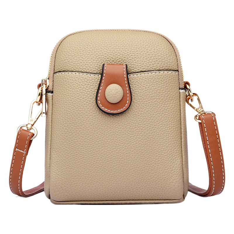 Cross-Border 2026 New Model Mobile Phone Bag Wholesale Niche Large-Capacity Double-Compartment Women's Bag Simple Single-Shoulder Crossbody Small Bag