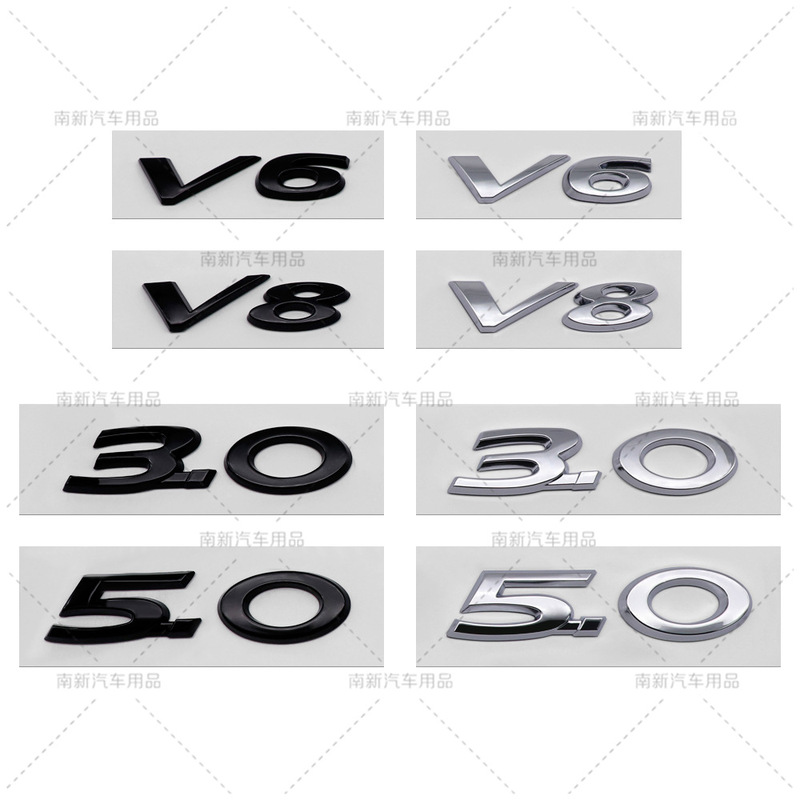 3.0 v 6 5.0 v 8ラベルはジャガーの字の排出量の葉の板車に適用します。|undefined