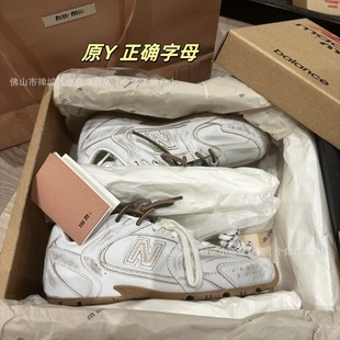 Aimiu Co-Branded Sports Shoes for Women 2025 New Genuine Leather Retro Casual Shoes Moral Training Shoes Versatile Forrest Gump Shoes
