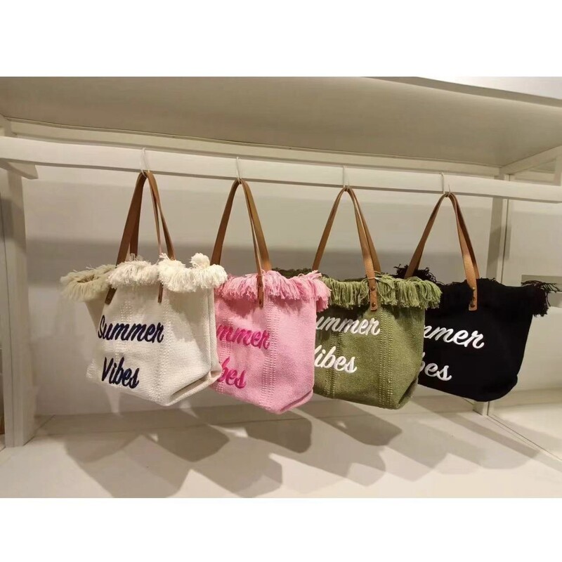 2025 Fairy Bag Women's New South Korea Tassel Portable Shopping Bag Vintage Embroidered Tote Bag Shoulder Bag
