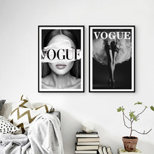 女装服装店装饰画大牌奢侈品直播间壁画挂画时尚杂志海报高级