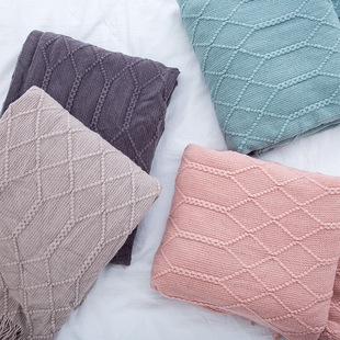 Фабрика продает скандинавские вязаные одеяла, бриллиантовое одеяло Amazon, продавая флаг Nailet Morandi -Colected Teck Teck