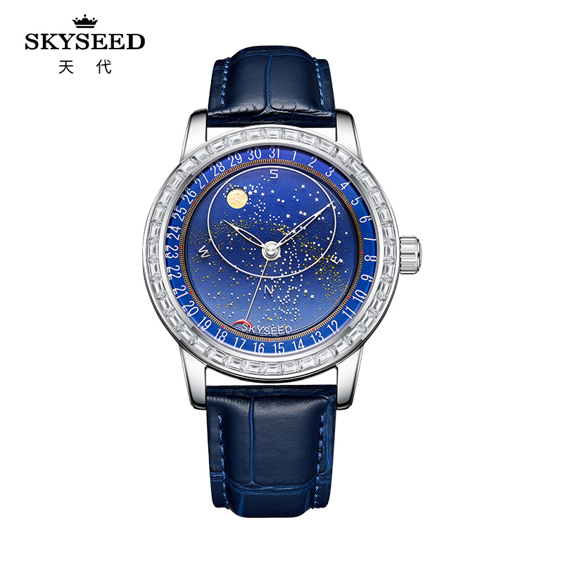 Skyseed/Tian Dai High-End Luxury Watch Men's Automatic Mechanical Watch Starry Sky Milky Way Business Watch
