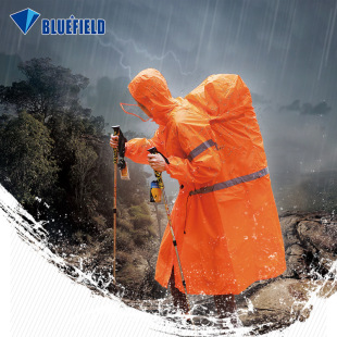 Outdoor Mountaineering Hiking Photography Backpack One-Piece Multi-Functional Raincoat Ultra-Light Backpack Cover Mountaineering Poncho for Men and Women