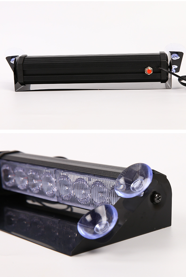Car 240 warning light red blue 8LED front gear sucker lamp shovel lamp sucker flash lamp sucker lamp strobe lamp