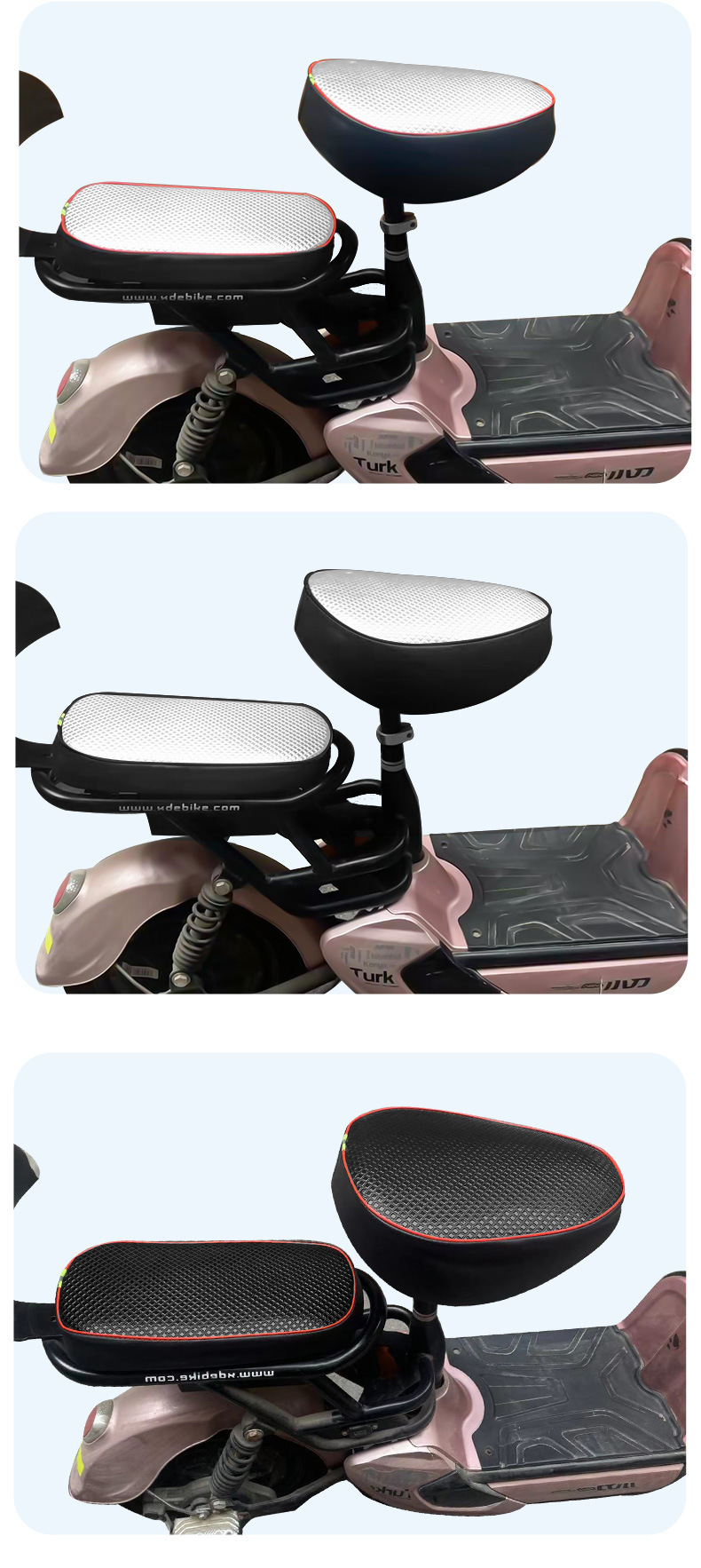 Electric Vehicle Waterproof Seat Cover, Universal for All Seasons, Sun Protection and Heat Insulation, Leather Seat Cushion for Electric Bikes and Bicycles