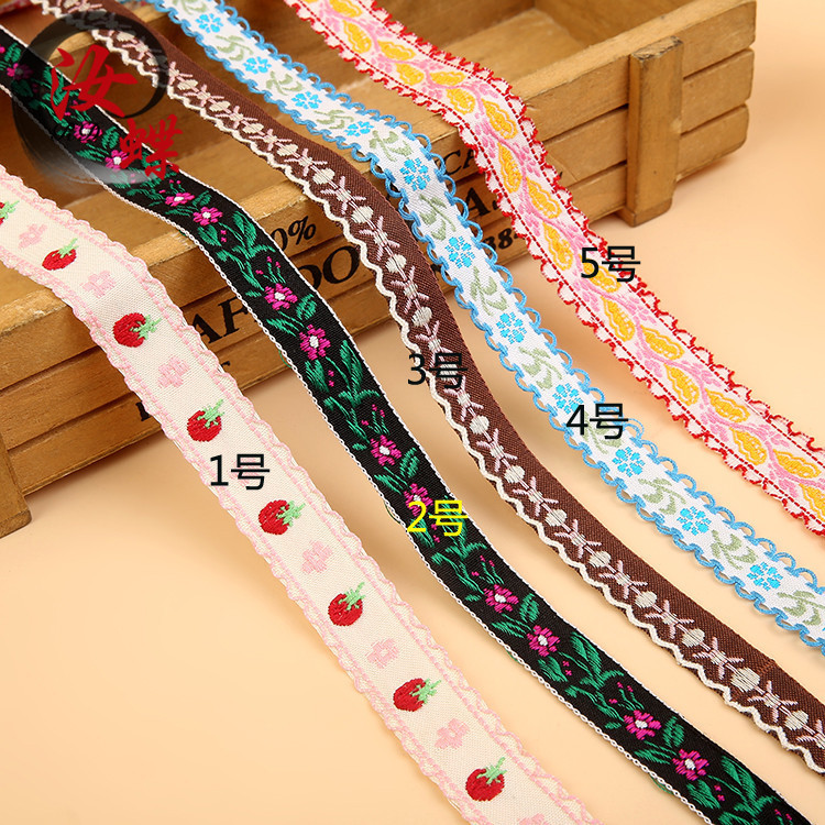 1.5cm old wooden machine classic ethnic style lace
