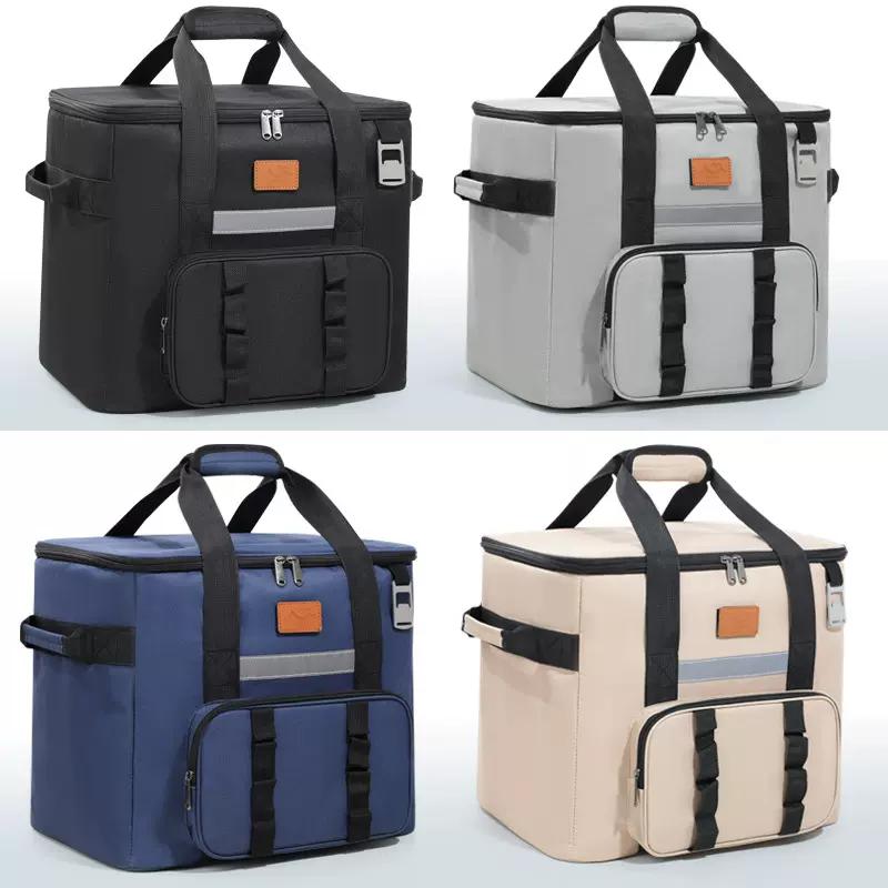 户外野餐包大容量保温包大方形露营包郊游车载饭盒轻便折叠
