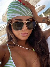E 66280 Fashion Double Bridge Sunglasses ŷ��˫��ī�� �羳ר