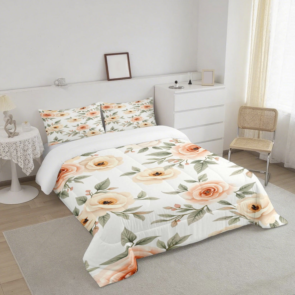 TEMU / JIT transfronterizo nuevo girasol 3D impresión digital 180gms colcha colcha almohada conjunto suministro directo de fabricantes