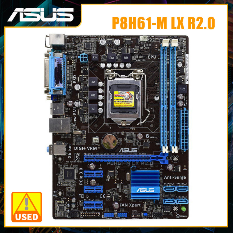 For P8H61-M Lx3 R2.0 Motherboard Lga 1155 Desktop 16Gb Uatx Motherboard