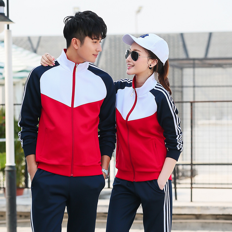 Junior high school Senior high school students school uniform three-piece primary school class uniform short-sleeved long-sleeved suit games group uniform spring and autumn