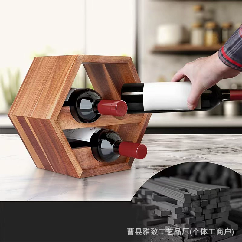 Настенная полка для хранения в стиле ретро, ​​домашняя гостиная, двухслойная стойка для вина, стойка для хранения из цельного дерева