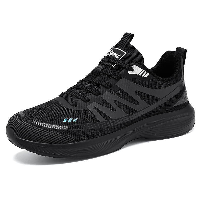 Zapatos Zapatos para hombre Zapatos deportivos estilo pareja Zapatos individuales transpirables de punto Fly-knit Zapatos de malla con pegamento en frío EVA Zapatos para correr ligeros y cómodos
