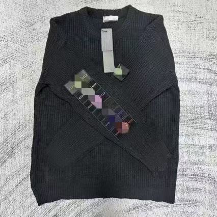 Cross-Border Stone High-Quality Solid Color Stone-Colored Drop-Shoulder Casual Knit Pullover Long-Sleeve Sweater, Versatile for Both Men and Women Cross-Border Stone High-Quality Solid Color Stone-Colored Drop-Shoulder Casual Knit Pullover Long-Sleeve Sweater, Versatile for Both Men and Women