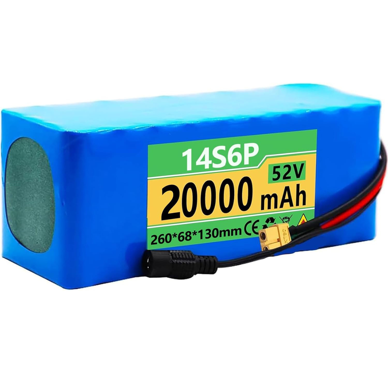 新型52v 20ah锂离子电池14S6P重型BMS 52V  1500W电动滚筒自行车