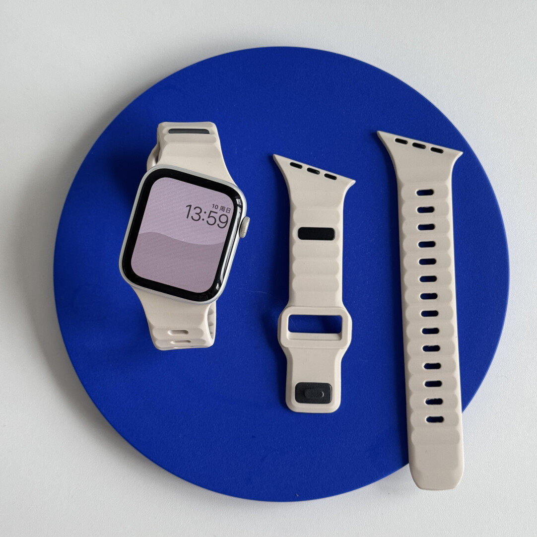 斜切歪头接口硅胶表带苹果手表iWatch11氟橡胶运动适用S12透气9代