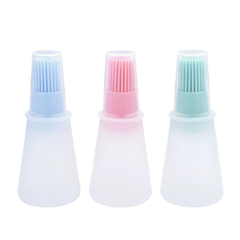 В наличии Оптовая щетка для бутылок с силиконовым маслом с крышкой масляная щетка для барбекю масляный горшок щетка для барбекю масляная бутылка Кухонные гаджеты