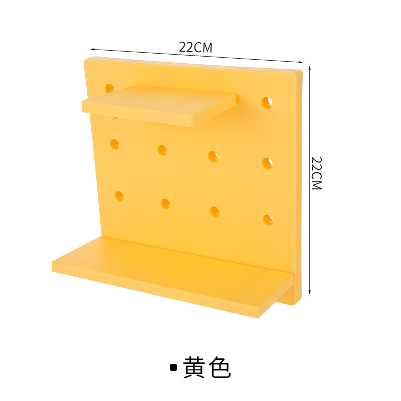 Plástico agujero tablero almacenamiento rack sala de estar cocina dormitorio organización partición pared colgante estante de almacenamiento de pared