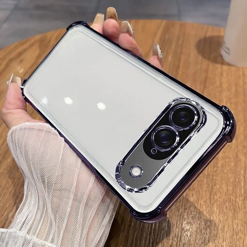Suitable for Google Pixel 10A 10Pro 8Pro 9A Four-Corner Anti-Fall Electroplated Phone Case Google 9 7A Case