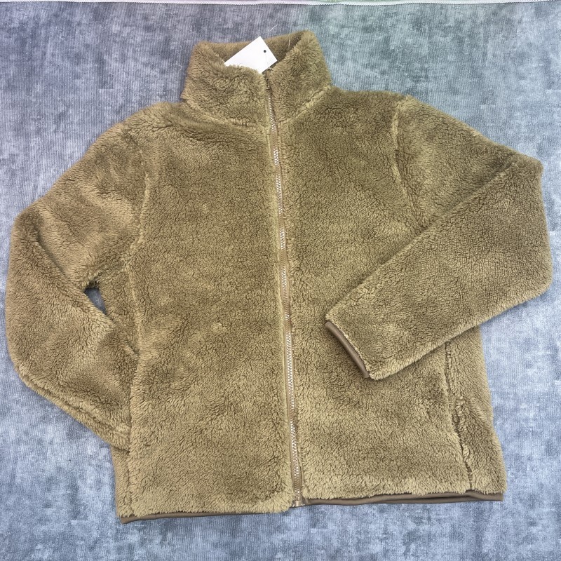 Chaqueta larga de felpa, manga larga, felpa coral, ropa de abrigo corta para otoño e invierno para mujer 479611/449753/439138