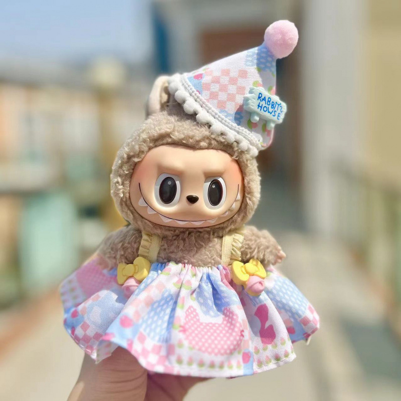 ソースメーカーのみの服】17cmペンダント ラブブ服 ブラインドボックス ラブブ人形 人形服 クールブラック カラフル|undefined