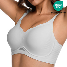 跨境加固软支撑无痕文胸果冻胶聚拢大胸显小女士内衣亚马逊爆款