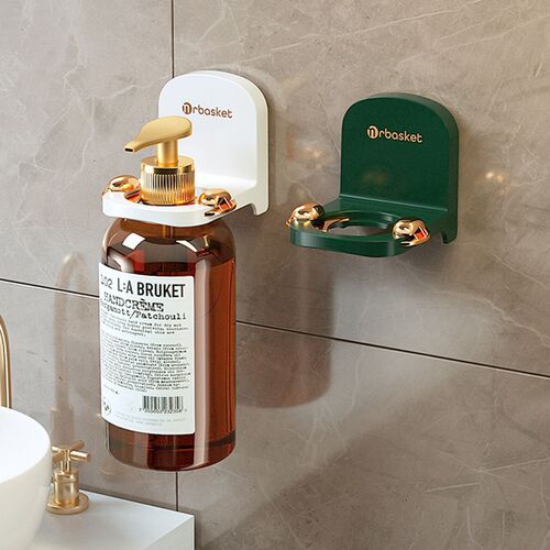 Shampoo shower gel bottle hanger bathroom hand soap holder wall hanging hole-free kitchen dishwashing liquid holder