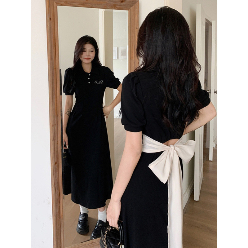 Tall Lengthen Dress Waist-Tight Summer Super Long chubby girl Slimming Belly-Covering Cold Ankle Long Dress