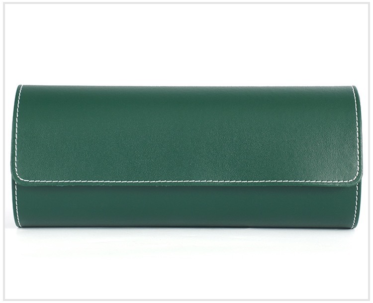 Caja de reloj de almacenamiento verde agua fantasma reloj mecánico protección a prueba de polvo reloj famoso reloj de cuero bolsa 1 2 3-asiento portátil de viaje