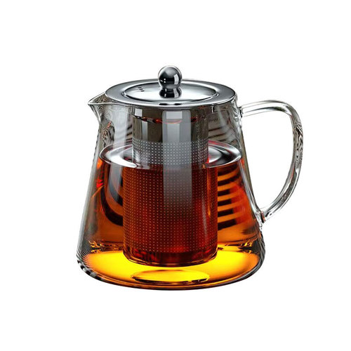 Glass teapot tea set household flower tea kettle high temperature resistant thickened heat resistant filter kettle teapot