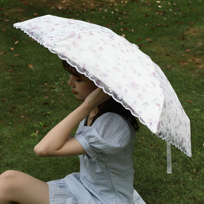 Lace double-layer umbrella black glue South Korea fresh rain dual-use sun umbrella goddess sunshade summer wholesale delivery Lace double-layer umbrella black glue South Korea fresh rain dual-use sun umbrella goddess sunshade summer wholesale delivery
