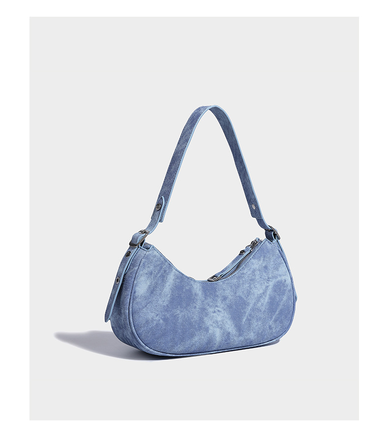 Nišinė tarpvalstybinė retro džinsinio audinio karšta mergina spalvinga 2024 m. nauja moteriška mados universali rankinė pažastų srityje_voghion.com