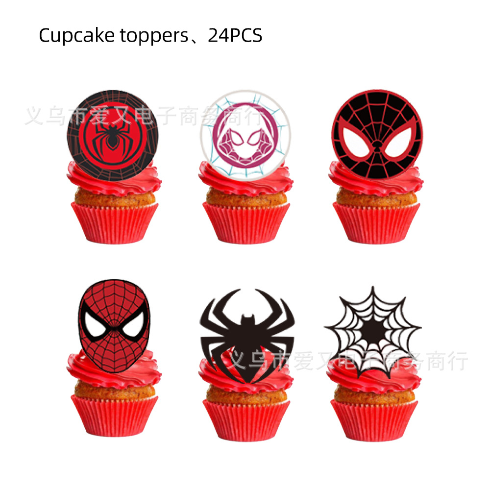 El hombre araña rojo Tema de cumpleaños plato de papel taza de papel cuchillo de tejido tenedor cuchara decoración del partido vajilla traje suministros