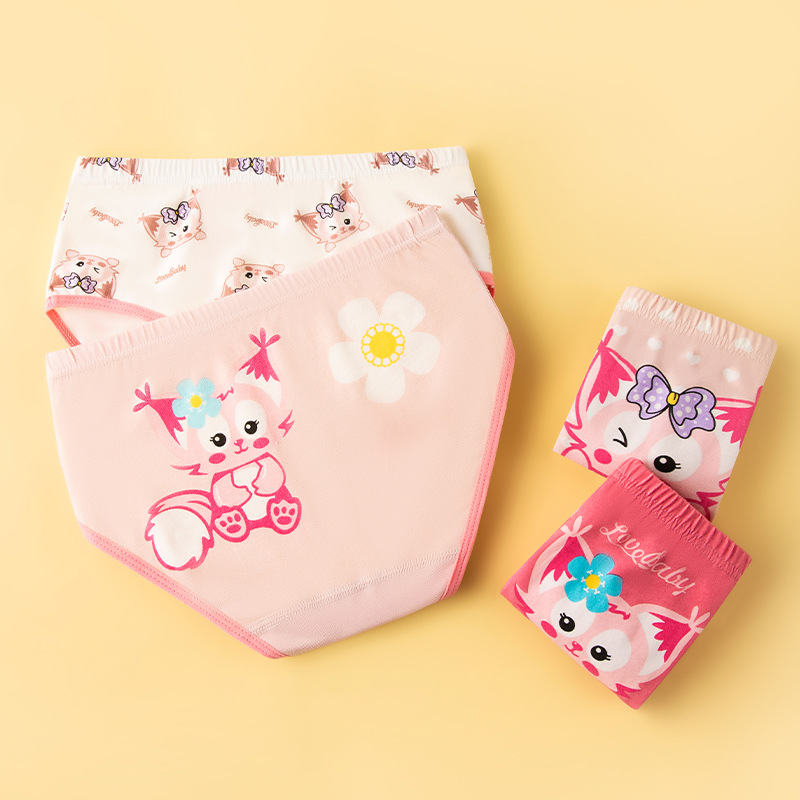 Children's Underwear Summer Girl Baby 100% Cotton Triangular Pajamas for Girls Breathable Cotton A-Class Pure Cotton Boneless Short Shorts for Export