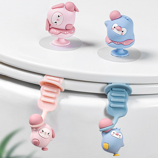 Toilet lid opener creative cute toilet ring anti-dirty handle toilet toilet seat lid lifting device