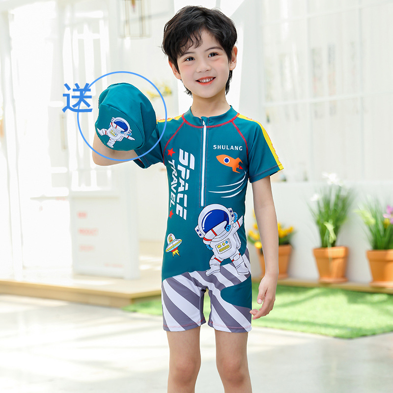 Traje de baño para niños, niños pequeños, medianos y grandes, protector solar dividido para niños, traje de natación de aguas termales de secado rápido para niños, nuevo estilo al por mayor
