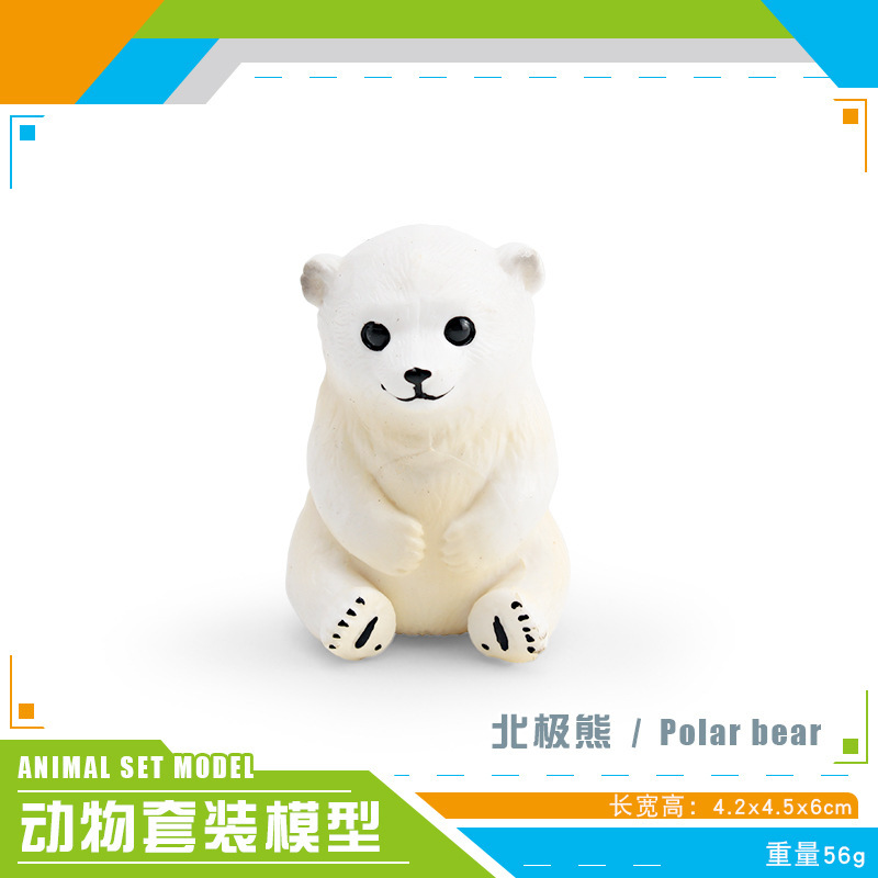Transfronterizos mini simulación perro de madera panda cerdo conejo blanco serpiente blanca hámster nutria foca animal adornos modelo juguete