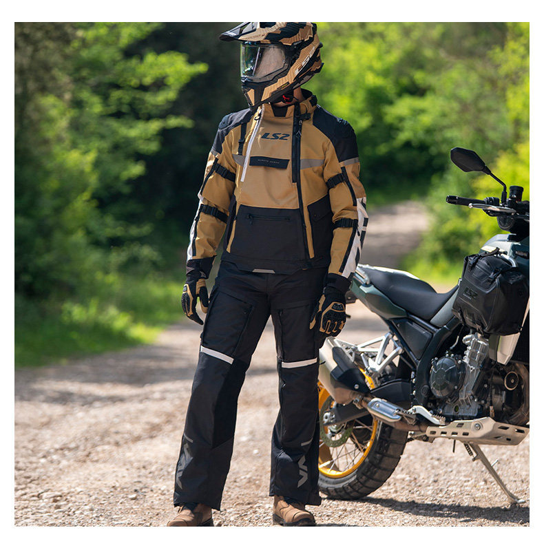 Ls2 Motorcycle Riding Suit Men's Winter Rally Suit Set Windproof Waterproof Warm Motorcycle Racing Suit All Seasons