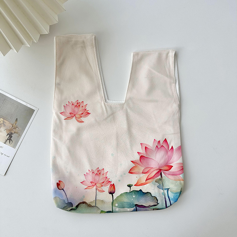 Nuevo artístico retro pintura al óleo bolso de las mujeres de la moda de estilo coreano todo-fósforo nicho de la calle de punto bolsa de las axilas bolsa de hombro