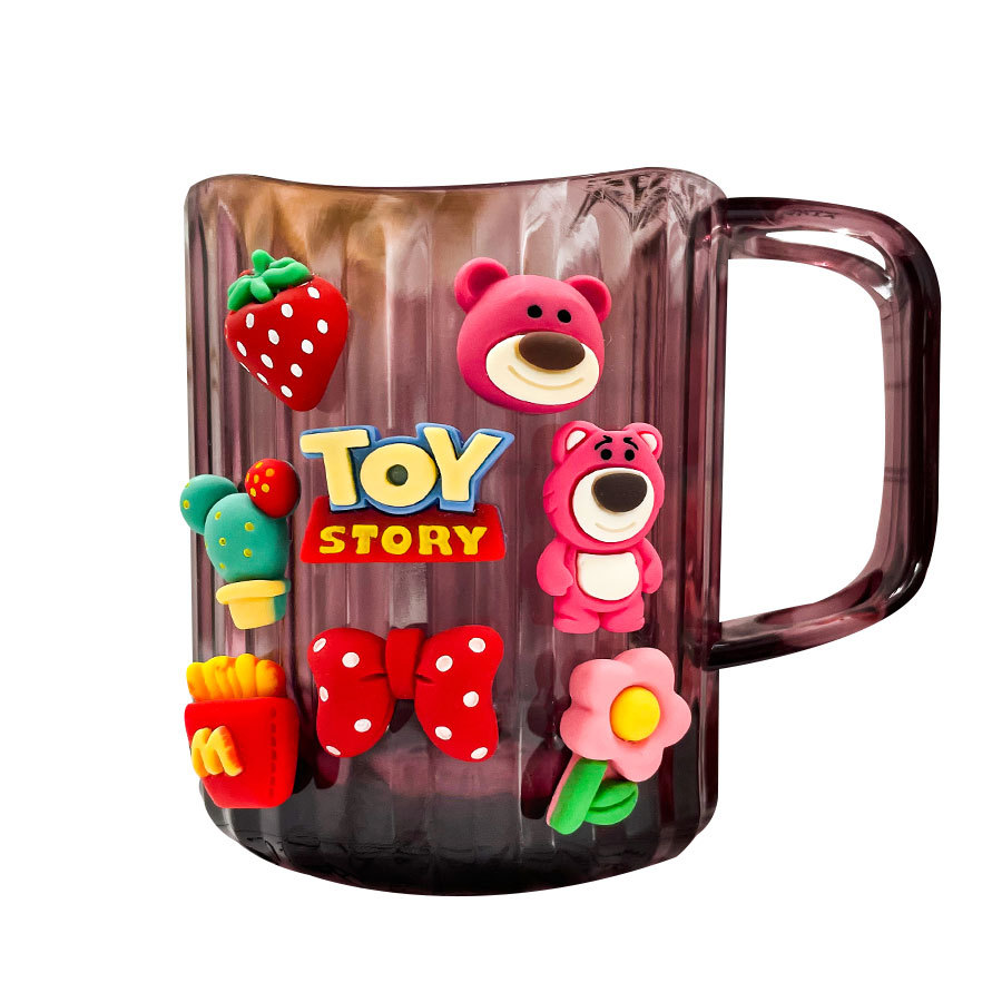 Taza de enjuague bucal creativa Luz de lujo lindo cepillo de dientes taza Cubo de dientes dibujos animados baño infantil taza de lavado taza de diente de estudiante engrosada