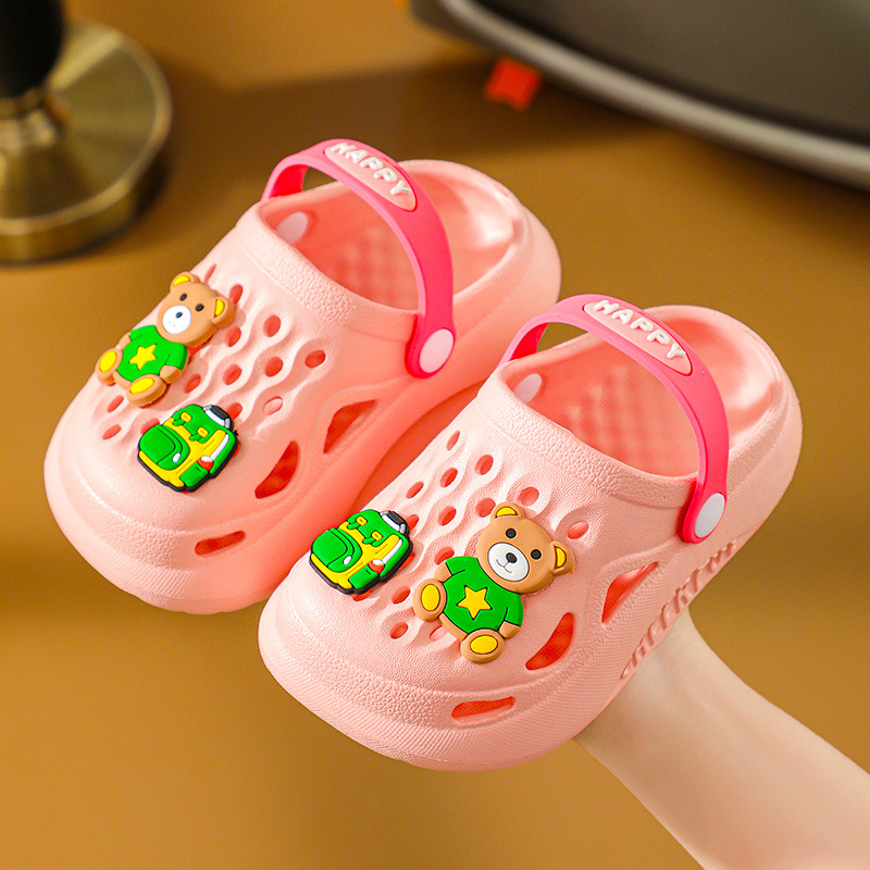 [Beneficios DE LA PÉRDIDA] EVA zapatillas para niños zapatos de playa para niñas de verano Zapatos de agujero para niños pequeños de fondo suave