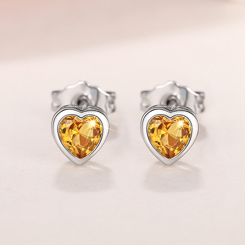 3g Weight Copper Ear Needle Material Ear Studs Classification 1 Pair Quantity Daily, Street Occasion Copper Material Heart Shape Pattern All Seasons Season Women's Gender Sweet Style 1 Pair Sweet Heart Shape Copper Ear Studs 37