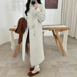 韩版高级感大衣女2026秋冬季新款羊毛毛呢外套赫本风气质小个子女
