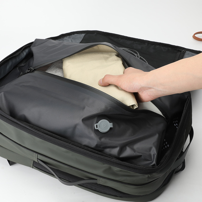 Cross-Border Large Capacity Fashion Simple Men's Vacuum Compression Expandable Travel Laptop Backpack Trip Business Bag_voghion.com